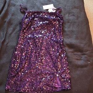 Purple Sequin Dress